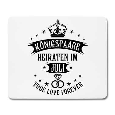 Hochzeit Mousepad - Königspaare heiraten im Juli Krone Hochzeit