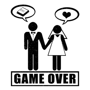 Motiv Game Over | Hochzeitsgeschenk Ehepaar ESC