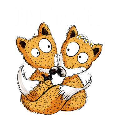 Motiv Just Married Füchse - Fuchs - Hochzeit - Comic
