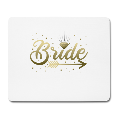 Hochzeit Mousepad - Bride Baut Junggesellenabschied Hochzeit Gold