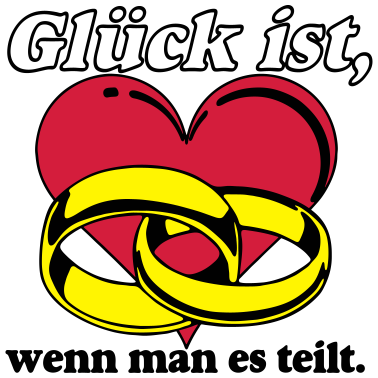 Motiv Glueck Herz Ehe teilen .../+