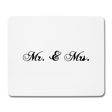 Hochzeit Mousepad - mr u mrs Hochzeit Dekoschild wedding schrift text