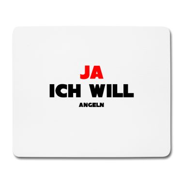 Hochzeit Mousepad - Ja ich will angeln Shirt für Angler Hochzeit Fisch
