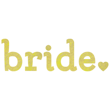 Motiv bride Braut gold Optik mit Herz