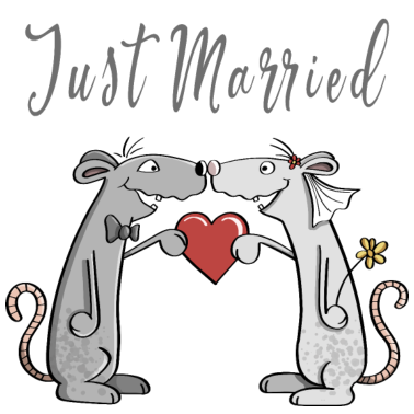 Motiv Just Married - Hochzeit - Brautpaar - Liebe - Fun