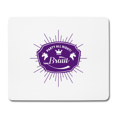 Hochzeit Mousepad - Braut Bride JGA Hochzeit Einhorn Polterabend