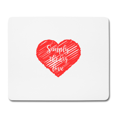 Hochzeit Mousepad - große Liebe mit großem Herz