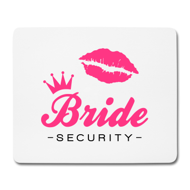 Hochzeit Mousepad - Bride Security Lips