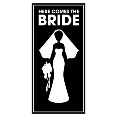 Motiv Hier kommt die Braut Junggesellen JGA Weiß