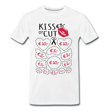 Junggesellenabschied T-Shirt - Junggesellenabschied Küssen oder Ausschneiden