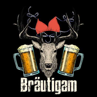 Motiv Junggesellenabschied JGA Bräutigam Hirsch Bier