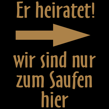 Motiv Er heiratet rechts, original RAHMENLOS® Design