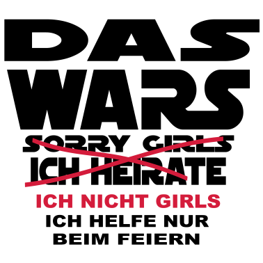 Motiv Junggesellenabschied das wars ich heirate ... ich