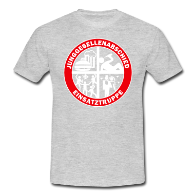 Junggesellenabschied T-Shirt - Einsatztruppe (Weiß auf Transparent)