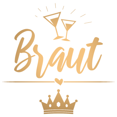Motiv Braut Krone - Junggesellenabschied - goldfarbig