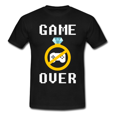 Junggesellenabschied T-Shirt - Game Over Bräutigam JGA Lustig Hochzeit Geschenk