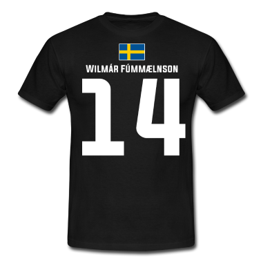 Junggesellenabschied T-Shirt - Schwedische Namen Fußball Sauf Mallorca Trikot