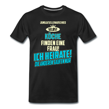 Junggesellenabschied T-Shirt - JGA BRAEUTIGAM - Koch - strong sky blue -