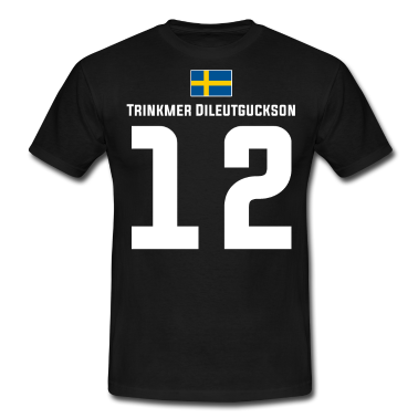 Junggesellenabschied T-Shirt - Schwedische Namen Fußball Sauf Mallorca Trikot