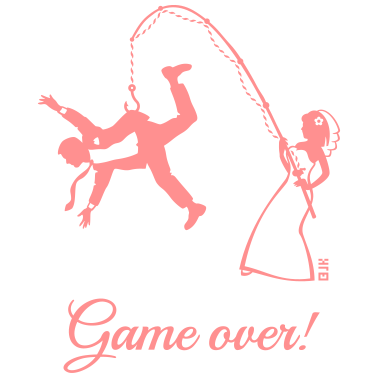 Motiv Game Over (Braut Angelt Ehemann / JGA)