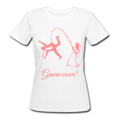 Junggesellenabschied T-Shirt - Game Over (Braut Angelt Ehemann / JGA)
