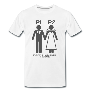 Junggesellenabschied T-Shirt - JGA / Junggesellenabschied: P1, P2, Player 2 has