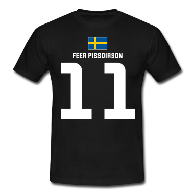 Junggesellenabschied T-Shirt - Schwedische Namen Fußball Sauf Mallorca Trikot