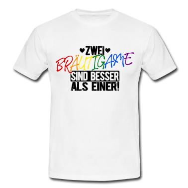 Junggesellenabschied T-Shirt - LGBT Schwul Zwei Bräutigame Hochzeit - Geschenk