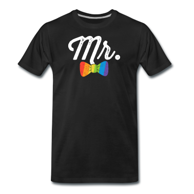 Junggesellenabschied T-Shirt - Herr Rainbow Bow Tie Shirt LGBT Junggesellenabschied