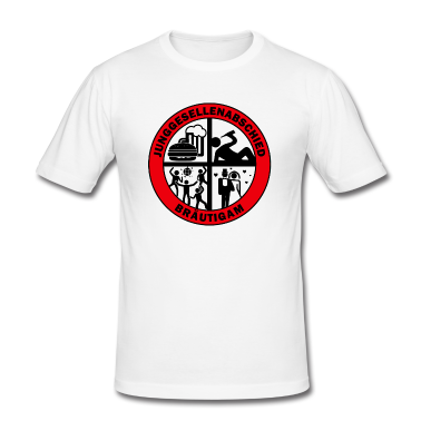 Junggesellenabschied T-Shirt - JGA Einsatztruppe Bräutigam (Schwarz auf Weiß)