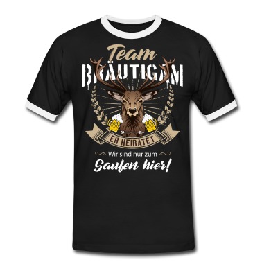 Junggesellenabschied T-Shirt - Team Bräutigam JGA Junggesellenabschied Hirsch