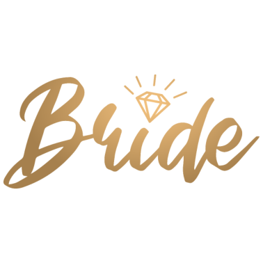Motiv Bride Braut Junggesellenabschied - goldfarbig
