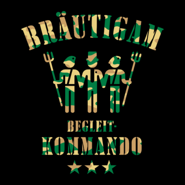 Motiv Bräutigam Begleitkommando (JGA / Camouflage / PNG)