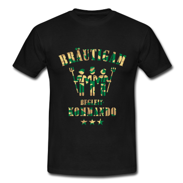 Junggesellenabschied T-Shirt - Bräutigam Begleitkommando (JGA / Camouflage / PNG)