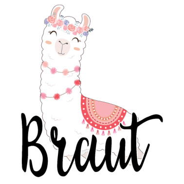 Motiv Die Braut Bride to be Alpaka Lama JGA Geschenk
