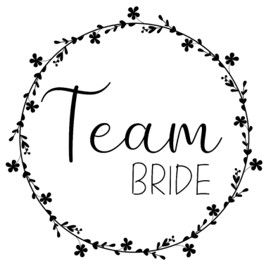 Motiv Blumenkranz Schwarz - Team Bride