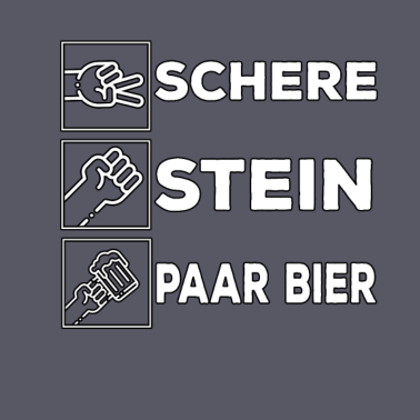 Motiv Lustiges Schere Stein Paar Bier Bierliebhaber