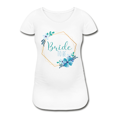 Junggesellenabschied T-Shirt - Blue Flowers - Bride to be