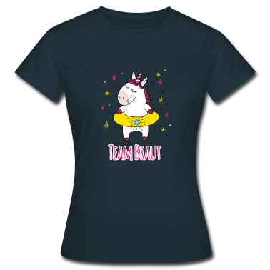 Junggesellenabschied T-Shirt - Team Braut - Einhorn - JGA Gruppenshirt