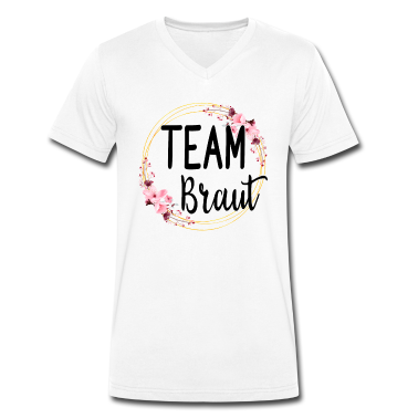 Junggesellenabschied T-Shirt - Team Braut Bride Blumenkranz Blumen Verlobung JGA