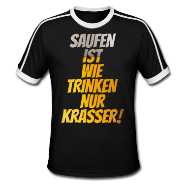 Junggesellenabschied T-Shirt - Saufen Trinken Bier Lustiger Spruch