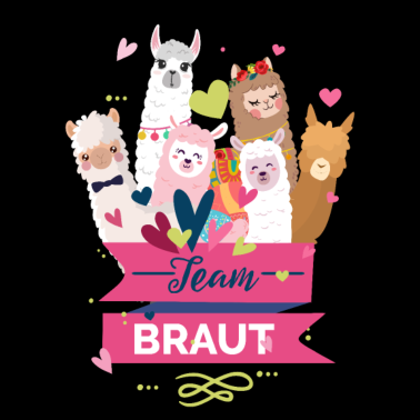 Motiv Team Braut Junggesellenabschied Hochzeit Alpaka