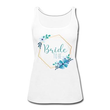 Junggesellenabschied Tank Top - Blue Flowers - Bride to be