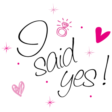 Motiv I said yes herz Junggesellenabschied