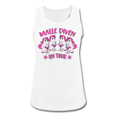 Junggesellenabschied Tank Top - Malle Diven On Tour Mallorca Sprüche Einhorn Party