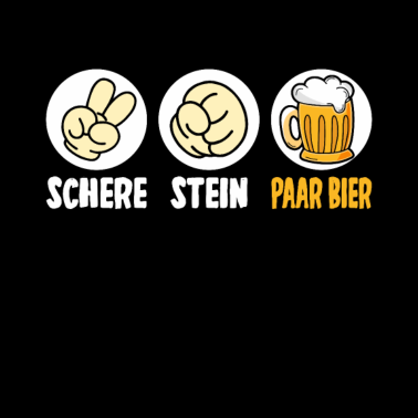 Motiv Schere Stein Paar Bier - Party Mallorca