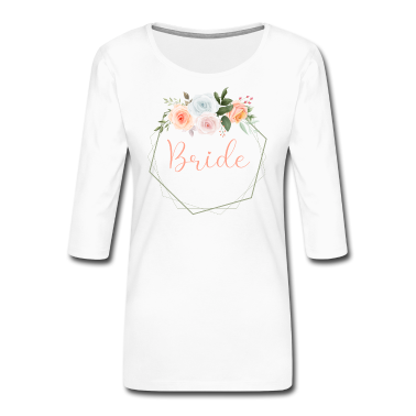 Junggesellenabschied Langarmshirt - Bunte Rosen - Bride