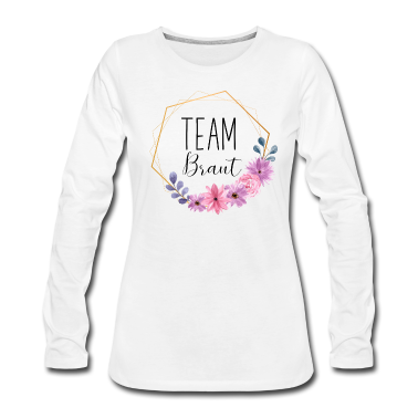Junggesellenabschied Langarmshirt - Lila Blumen - Team Braut