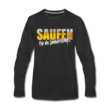 Junggesellenabschied Langarmshirt - Saufen Landwirtschaft Landwirt