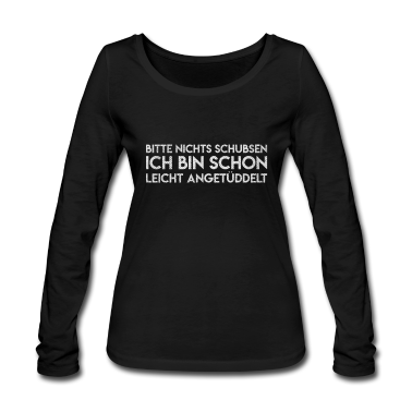 Junggesellenabschied Langarmshirt - Vintage Trinkspruch Schubsen Motto Party